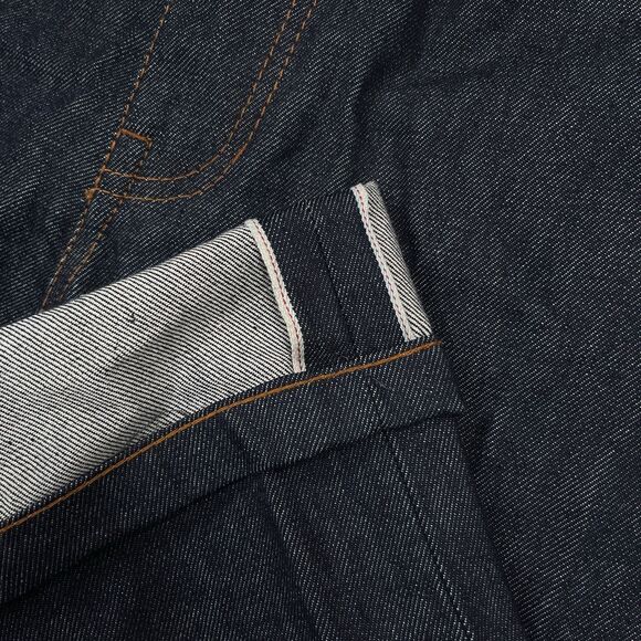 Luxire Custom Clothing Selvedge Jeans Mens 48 x 29 Loose Tapered Dark Denim $150 - Picture 8 of 13